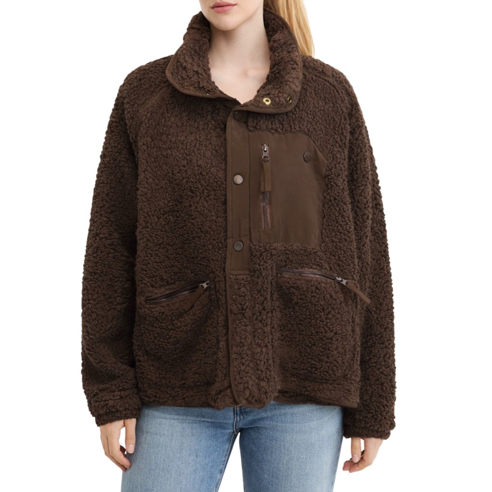 Kimberly C Espresso Teddy Jacket (NWT) (Size: Large)